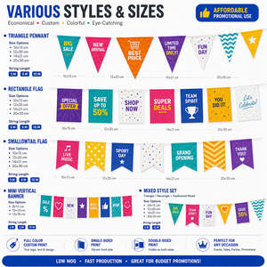 Guirlande de drapeaux triangulaires personnalisables avec logo pour décoration de fête, événements en extérieur et intérieur, festivals, anniversaires, vente en gros, cadeau - Product Image 3