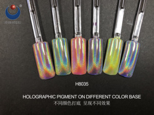 Pigmento Cromado Camaleón Mágico, <span class=keywords><strong>Efecto</strong></span> Espejo Arcoíris Galáctico para Uñas, Pintura Holográfica en Polvo - Product Image 5