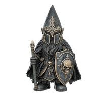 Statue de gnome guerrier gothique médiéval en résine, avec casque et cape, résistante aux intempéries, pour jardin et pelouse