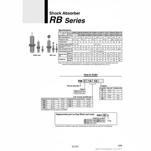 Pièces pneumatiques d'amortisseur SMC Pneumatics RBC1007 - Product Image 1