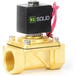 États-Unis Vanne solénoïde en laiton massif 1 pouce 12V CC normalement fermée pour le contrôle de l'eau - Product Image 2