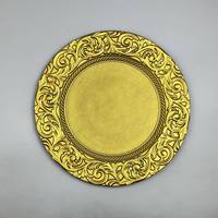 Assiettes de présentation Luckygoods en gros, assiettes de présentation dorées, services de vaisselle, vaisselle chinoise pour mariage et fête