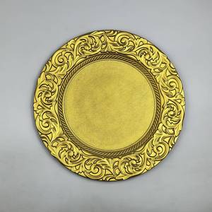 Đĩa lót trang trí Luckygoods bán buôn, đĩa lót mạ vàng, bộ đồ ăn, đồ dùng bàn ăn Trung Quốc cho tiệc cưới - Product Image 6