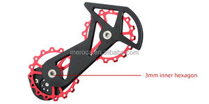 Dérailleur arrière de vélo de route en alliage d'aluminium MEROCA 16T avec roue de guidage en céramique modèles compatibles 5800 6800 <span class=keywords><strong>R8000</strong></span> - Product Image 3