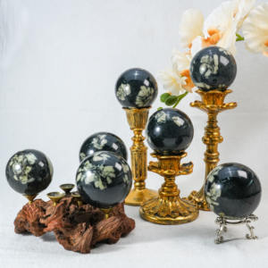 Haute qualité gros cristaux pivoine jaspe pierres précieuses artisanat pivoine pierre sphère guérison boule de cristal pour la méditation - Product Image 1