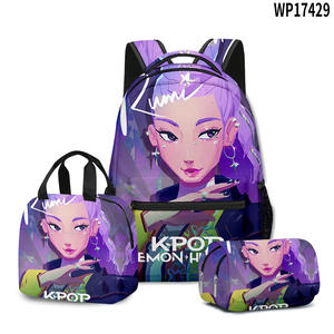 3D 新款跨境电影韩流女巫狩猎团背包、午餐袋、笔袋 3 件套 - Product Image 3