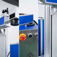 Machine de marquage laser à fibre 10W pour l'élimination de la peinture sur les boutons transparents en plastique