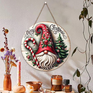 Adornos para árboles de Navidad, artículos para fiestas navideñas, decoraciones, letreros de madera para puertas, decoraciones navideñas, colgantes para puertas. - Product Image 3