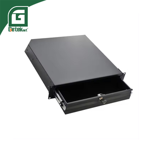 Geteknet 1U <span class=keywords><strong>2U</strong></span> SPCC thép cán nguội trượt kệ có thể kéo dài đến 450mm 19 "Giá ngăn kéo cho mạng máy chủ Giá tủ - Product Image 4