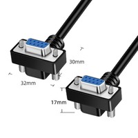 270 °   Cable de datos DB9 hembra a hembra niquelado, cable de conexión RS232
