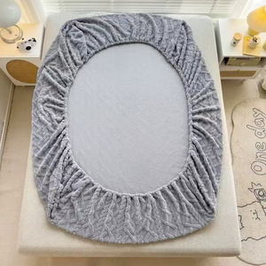 Sang Trọng Nhung Thiết Kế Ấm Áp 3 Miếng Được Trang Bị Tấm Đặt Tấm Ga Giường Cao Su Thở Kết Cấu Trang Trí Nội Thất - Product Image 5