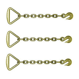 ชุดโซ่ชุบสังกะสีเหลือง เกรด G43 ขนาดตามที่แสดงในรูป รวมถึงข้อต่อเล็ก + ข้อต่อใหญ่ - Product Image 1