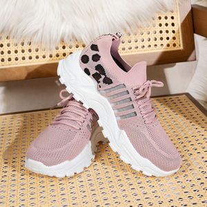 <span class=keywords><strong>Chaussures</strong></span> de course lumineuses en tricot respirant pour femmes, à semelle intérieure en EVA, personnalisables, décontractées, vente en gros - Product Image 4