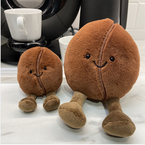 Direto da fábrica personalizado macio confortável simulado Coffee Bean <span class=keywords><strong>Plush</strong></span> <span class=keywords><strong>Toy</strong></span> para Stress Relief e Bedtime Companion - Product Image 6