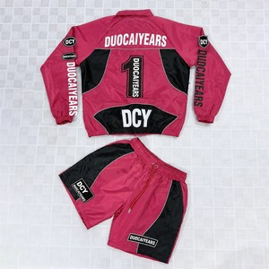 Vestes et pantalons 100% nylon DCY, survêtement sur mesure, veste de sport, vestes actives, veste à <span class=keywords><strong>capuche</strong></span>, logo personnalisé OEM - Product Image 2