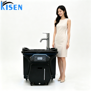 KISEN Lavacabezas Portátil Moderno para Salón de Belleza, Tazón Móvil para Spa Capilar, Lavabo Portátil para Silla de Lavado de Cabello - Product Image 2