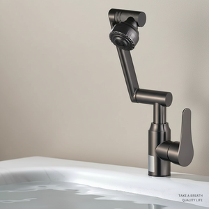 Grifo de Cocina Universal Giratorio de Latón AOWE, Moderno y Sencillo, de un Solo Orificio, con Válvula de Cerámica para Agua Fría y Caliente, Montado en el Encimera - Product Image 1