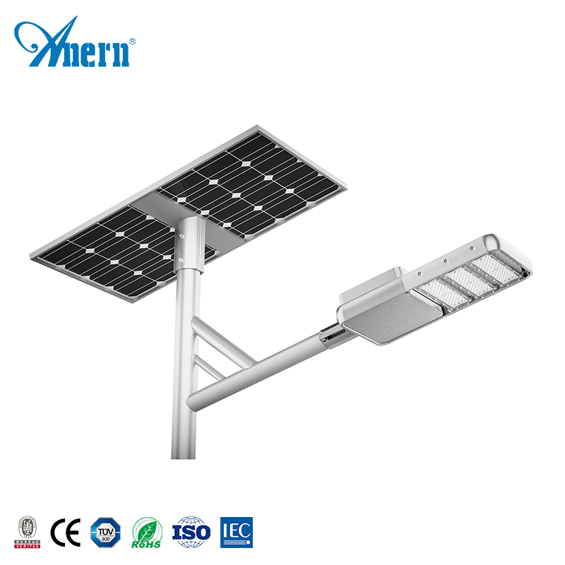 Alto Lumen lámpara de camino IP65 impermeable al aire libre 50W todo en uno integrado Luz de calle Solar LED