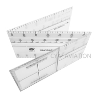 Traceur de navigation pliable en plastique, règle d'étudiant de pilote pliable au format de poche, CNP-3