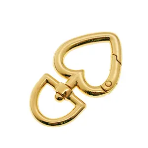 Metal rings fashion heart shape key ring sanp hooks clip buckle spring ring for bag