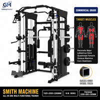 Gm-q1008 Station de musculation multifonctionnelle de haute qualité avec croisement de câbles, rack à squats et machine Smith pour l'entraînement