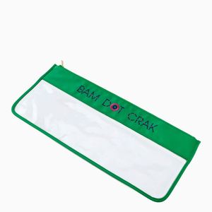 Custom Letter Pattern Royal Blue PVC Reusable Mahjong Storage Zipper Bag <b>Compact</b> Large Personalized Mahjong Carrying Pouch - Product Image 6