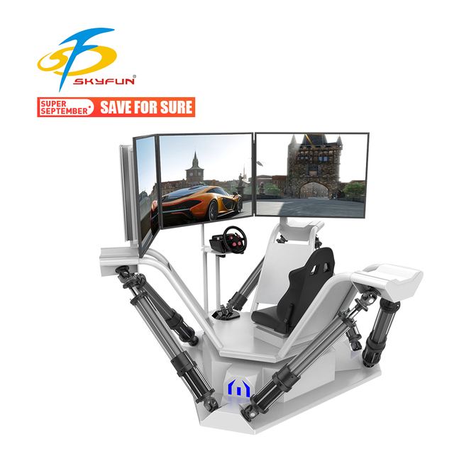 6 DOF Motion Platform Racing Simulator 3 Screen Driving Game Machine Immersive Coin Operated GameRacing Arcade Equipment