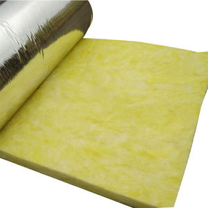 Rouleau de laine de verre ignifuge recouvert de feuille d'aluminium, épaisseur 50 mm, isolation phonique pour toiture en structure métallique - Product Image 1