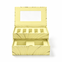 Boîte cosmétique personnalisée durable en papier couché, multi-compartiments, pour rouge à lèvres, fards à paupières, bijoux, avec design de logo
