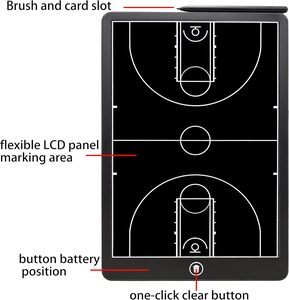 Portable Accept Customized Magnetic LCD Basketball <b>Coach</b> Board Tactical Training Whiteboard Memo Pads 16 Inches ABS Material 1 - Product Image 5