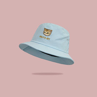 Nueva moda Bob cubo sombrero Animal Panda cebra gato cerdo bordado pesca gorra verano sombreros para Mujeres Hombres