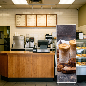 Ultra-thin Aluminum LED <b>Light</b> <b>Box</b> Commercial Outdoor <b>Advertising</b> P1.538 Vertical Display Screen Portable Silver 500cd Brightness - Product Image 1