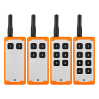 Télécommande sans fil RF longue portée pour éclairage LED, 433 MHz, en métal et ABS, avec fonction d'apprentissage, portée 100 m, pour porte de garage, grue, portail