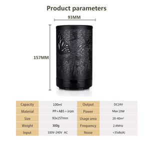 Difusor de Aromas con Control Remoto y Diseño de Mariposa y Libélula, Humidificador de 100 ml con Luz LED y Efecto de Llama - Product Image 3