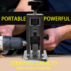 Aluminium Alloy <b>Wire</b> <b>Stripper</b> With Spring Auto Adjust Blade For Drill Small Cable Peeler - Product Image 2
