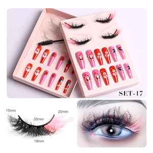 Hotsale presse sur <span class=keywords><strong>ongles</strong></span> et <span class=keywords><strong>cils</strong></span> ensembles thème de Noël couleur <span class=keywords><strong>faux</strong></span> <span class=keywords><strong>cils</strong></span> presse sur les <span class=keywords><strong>ongles</strong></span> pour les outils de maquillage - Product Image 5