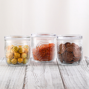 מפעל סיני יוקרה מותאם אישית צנצנות זכוכית אטום 500 מ "ל 700 מ" ל 1000 מ "ל ריבת אחסון מטבח לכסות - Product Image 4