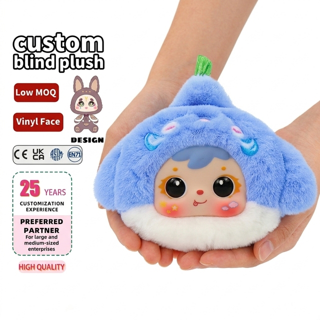 Custom Shark Cute Vinyl Eyes Design Backpack Pendant Keychain Blind Box Secret Cotton Toys Doll Mystery Box Manufacturer