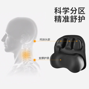 JFT <b>Inflatable</b> <b>Car</b> Headrest Neck Pillow Adjustable Air Support Black TPU Four Seasons Use - Product Image 3
