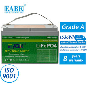 300A tepe akım, güneş enerjisi depolama için/RV/deniz, 3000 + döngüleri, Model SE12F120SP EABK 12.8V 120Ah Lifepo4 pil 1536Wh - Product Image 1