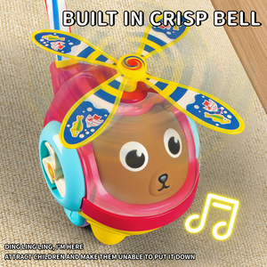 Giocattoli per bambini educazione precoce a mano carrello a spinta con campanello Multi-funzionale a propulsione a mano aereo Push/Drag giocattoli per bambini - Product Image 5