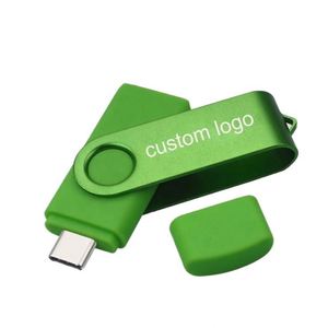 แฟลชไดรฟ์โลหะรูปทรงหมุนได้ ยี่ห้อ Factory ความจุ 8GB-64GB พร้อมพอร์ต USB 2.0 รับประกัน 2 ปี - Product Image 1