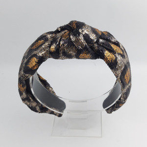 Bandeau de tête en sequins brillants personnalisé, tête de léopard, femmes, luxe, haute tension, nœud supérieur, bandeaux de cheveux, style streetwear, bandeau de tête tendance - Product Image 4