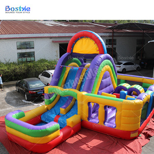 Château <span class=keywords><strong>gonflable</strong></span> arc-en-ciel avec toboggan, <span class=keywords><strong>structure</strong></span> de jeu <span class=keywords><strong>gonflable</strong></span> d'extérieur pour enfants, idéal pour la <span class=keywords><strong>location</strong></span> de fêtes - Product Image 6