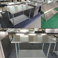 Table en acier inoxydable Utilisation industrielle Table de travail de restaurant Utilisation domestique Table durable