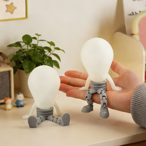 Vashine Lampadina Decorativa Luminosa Stampata in 3D in PLA, Ornamenti Flessibili in Cristallo, Lampada a Forma di Bulbo, Animali da Ufficio, Action Figure, Giocattoli Divertenti - Product Image 4
