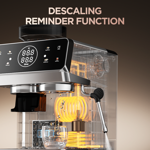 Cafetera Espresso Todo en Uno de Acero Inoxidable, Semiautomática, con Pantalla Táctil Inteligente, 20 Bares, con Sistema de Agua Caliente para Uso en el Hogar y la Oficina - Product Image 3