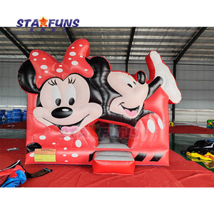 Château gonflable combiné Mickey et <span class=keywords><strong>Minnie</strong></span> Mouse pour enfants, château gonflable à thème Mickey pour l'extérieur avec toboggan à louer - Product Image 4