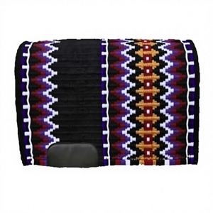 Couverture de selle western multicolore de qualité supérieure, 100% laine de Nouvelle-Zélande, extérieur en vison, tailles personnalisées, ASHMIRA EQUESTRIAN, tendance - Product Image 1