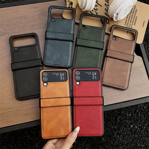 Étui de téléphone en cuir PU confortable au toucher pour Samsung Galaxy Z Flip 7 6 5 4 3, protection intégrale de la charnière, antichoc - Product Image 2